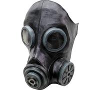 Ghoulish Productions - Masque Gaz Fumée (Noir), de la ligne Gas Mask & Steampunk. Ce déguisement en latex résistant est peint à la main, idéal pour Halloween. Taille adulte unique.