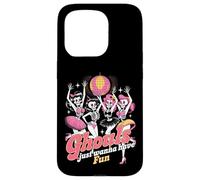 Ghouls Just Wanna Have Fun Squelette rétro pour Filles Dansant Rose Coque pour iPhone 15 Pro