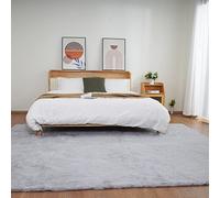 Ghouse Tapis Gris de Salon 240 x 300 cm Shaggy en Peau Tapis en Fourrure synthétique Fourrure Lavable