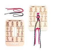 GHPKOTW 1 Kit Planche D'Apprentissage Des Nœuds, Kit De Nouage De Nœuds, Kit D'Entraînement En Bois, 16 Méthodes De Nouage, Planche D'Entraînement Multifonction Pour Les Compétences En Plein Air