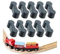 GHPKOTW 10-Piece Plastic Rail Adapter Connector Set, Rail Connector, Railway Accessory, Universal Rail Adapter Set, Rail Connector (Grey)