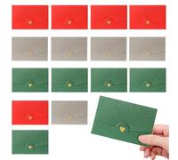 GHPKOTW 15 PCS Mini Envelopes, Petite Enveloppe Mariage, Enveloppe Cadeau, Avec Boucle En Forme De Coeur, Pour Les Invitations, Les Mariages, Les Cartes-Cadeaux Diy, Noël Et La Saint-Valentin