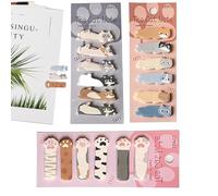 GHPKOTW 3 Lots Notes Autocollantes, 540 Feuilles Notes Chat Mignon, Sticky Notes Adhésives, Blocs-Notes Autocollants Pour Enfants, Cadeaux Pour Élèves, Marque-Page Adhésif, Onglets d'Index