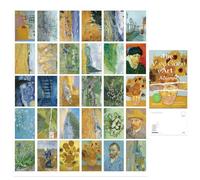GHPKOTW 30 Cartes Postales Peinture à l'Huile Van Gogh, Collection Musée d'Art avec 10 Cartes Phosphorescentes, Cartes de Vœux Rétro Paysage pour Cadeaux, Souhaits et Messages