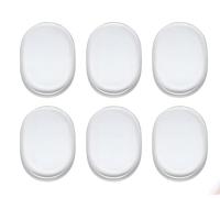 GHPKOTW 6 Pièces De Gels Amortisseurs De Tambour, Tampons De Gel Amortisseur En Silicone Souple, Amortisseurs De Tambour Transparent, Ovale, Tampons Amortisseurs De Tambour