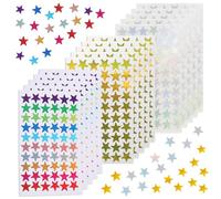 GHPKOTW 900 Pièces/15 Feuilles Gommettes Étoiles Autocollantes, Étoiles Dorées et Argentées, Autocollants de Récompense pour Enfants, Étudiants et Enseignants, DIY Scrapbooking, Décoration Brillante