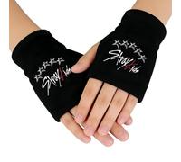 GHPKOTW Kpop Stray Kids gants sans doigts, gants tricotés Gants d'hiver noirs Kpop,cadeau pour les fans de Kpop pour STAY,Article De Fan, Cadeau Pour Stay (SKZOO)