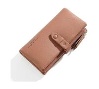 GHQYP Portefeuille en Cuir PU pour Femmes à Deux Volets Longues pièces de Monnaie Poche pliée à glissière Portable Porte-Monnaie Unisexe Porte-Cartes