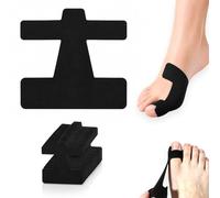 GHRKLP Prédécoupé Soutien du Gros Orteil Bande de Kinésiologie - Bandes d'orteil Élastiques Respirantes sans Latex, Auto-Adhésif pour Protection Contre Le Frottement des Chaussures(Black,20pcs)