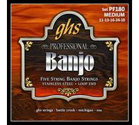 GHS BANJO STAINLESS STEEL - PF180 - Jeu De 5-Cordes - Medium