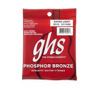 GHS Strings – Jeu de cordes de guitare S315 – Bronze phosphore – Extra léger 11-50