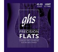 GHS Strings 3120 - Flats de précision pour basse moyenne à 4 cordes, taille basse, acier inoxydable, bobinage de 35.5 ", lumière (.045-.095)