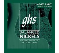 GHS™ Strings »BALANCED NICKELS - 4L-NB - 4-STRING BASS« Cordes pour Basse Électrique - Pure Nickel 205 - Light: 040-101