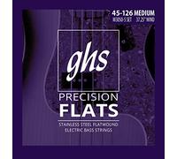 GHS Strings M3050-5 - Flats de précision pour contrebasse 5 cordes, acier inoxydable à plat, Enroulement de 37,25 pouces, moyen (.045 à .126)