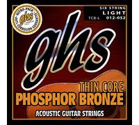 GHS™ Strings »THIN CORE PHOSPHOR BRONZE - TCB-L - ACOUSTIC GUITAR« Cordes pour Guitare Acoustique - Phosphor Bronze - Light: 012-052