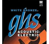 GHS WHITE BRONZE Jeu De Cordes Pour Guitare Acoustique - WB-M - Medium - 013/056