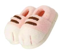 GHTRHSB Pantoufles d'hiver en peluche pour femme - Confortables et légères - Chaussures d'intérieur mignonnes à enfiler - Antidérapantes, rose, 41.5 EU