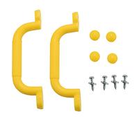 Ghulumn 1 Pair PoignéE de Main Courante de SéCurité Jaune pour BalançOire de Couleur PoignéE de SéCurité pour Enfants pour Combinaison de Cadre d'escalade et Maison de