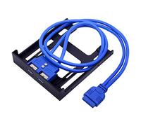 Ghulumn 2 Ports USB 3.0 Panneau Avant Disquette Disque Bay 20 Broches USB3.0 Hub Extension Câble Adaptateur Support en Plastique pour PC de Bureau
