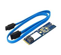 Ghulumn Adaptateur M2 SATA Carte de Conversion Clé B-M M.2 NGFF SATA SSD vers Carte Adaptateur 7 Broches Support de Carte 2242 2260 2280 Carte Principale