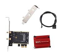 Ghulumn Adaptateur réseau sans M.2 NGFF WiFi BT vers PC de bureau PCI-E pour 3160NGW AX200NGW AX210NGW