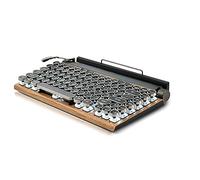 Ghulumn Clavier pour Machine à Écrire Rétro Clavier Bluetooth Sans Fil Clavier Punk Mécanique USB pour PC de bureau/ordinateur portable/Couleur Bois Téléphone