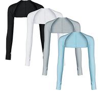 Ghulumn Ladies Cooling Châle Manches pour Bras Protection Solaire UV Trou pour Golf, Conduite, Équitation, 4 Pièces