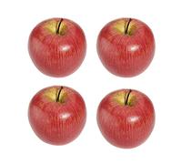 Ghulumn Lot de 4 grandes pommes rouges artificielles