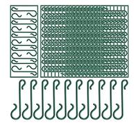 Ghulumn Lot de 50 crochets pour boules de vert pour suspendre décorations de Noël, guirlandes de Noël, ornements et crochets pour lumières