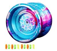 Ghulumn Yoyo Non Responsive Yoyo Professionnel pour Enfants Boule Yo-Yo pour Débutants en Aluminium pour Joueurs Yoyos avec 10 Cordes Yo Yo