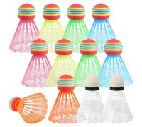 GHVACZS 12 Pièces Volant Badminton, Badminton en Plastique, Badminton Multicolore, Convient aux Sports Intérieurs et Extérieurs, à L'entraînement, au Divertissement et à l'exercice