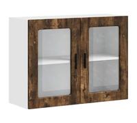 GHVBNMF Armoire de cuisine murale avec porte en verre - 80 x 31 x 60 cm | Armoire de rangement murale compacte pour cuisine et salle à manger en bois avec fenêtre en verre et construction robuste.