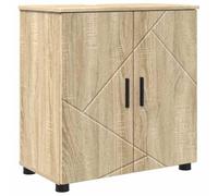 GHVBNMF Armoire de salle de bain sur pied en chêne Sonoma 61 x 35 x 64 cm | Meuble bas compact pour salle de bain ou couloir avec 2 portes, pieds en métal solides et compartiments spacieux.