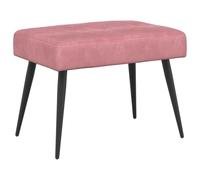 GHVBNMF Banc avec piqûre boutonnée Rose 60 x 40 x 45 cm Banc rembourré en | La housse en velours doux et les pieds métalliques solides offrent un confort d'assise confortable dans la chambre
