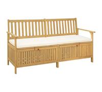 GHVBNMF Banc de jardin avec espace de rangement - Banc avec coussin - 170 x | Banc coffre élégant pour jardin, terrasse et balcon. Comprend un coussin rembourré confortable et 2 portes à charnières