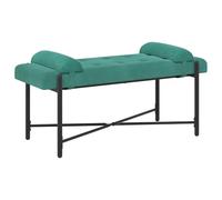 GHVBNMF Banc rembourré avec housse en velours Turquoise 110 x 40 x 46 cm | Élégant coussin de siège Solitaire pour couloir, chambre à coucher et salon. Siège en velours doux avec pieds solides en