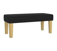 GHVBNMF Banc rembourré en tissu noir 70 x 30 x 30 cm | Banc compact en tissu respirant noir, idéal comme banc de lit confortable dans la chambre ou Flurbank.