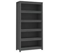 GHVBNMF Bibliothèque grise en pin massif - 80 x 35 x 154 cm