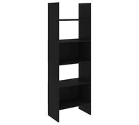 GHVBNMF Bibliothèque noire - 60 x 35 x 180 cm - En bois | Bibliothèque spacieuse avec 5 compartiments ouverts pour le salon et le bureau, facile d'entretien avec un chiffon humide.