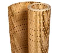 GHVBNMF Brise-vue pour balcon Marron clair 500 x 100 cm Aspect rotin | Brise-vue et coupe-vent résistant aux intempéries dans un élégant aspect rotin pour balcon, terrasse et jardin extérieur.
