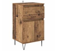 GHVBNMF Buffet aspect bois vieilli, 35 x 40 x 70 cm, commode en bois | Armoire d'appoint compacte pour salon et chambre à coucher avec porte et tiroir pour un rangement bien rangé.
