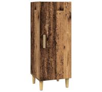 GHVBNMF Buffet aspect bois vieilli - Commode étroite - 34,5 x 34 x 90 cm | Armoire d'appoint compacte pour chambre à coucher et salle à manger : sa forme fine utilise au mieux les niches et crée de