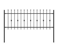 GHVBNMF Clôture à piquet en métal - 200 x 130 cm - Noir | Système de clôture moderne en acier pour jardin et cour. Avec connecteurs flexibles pour un ajustement facile de l'angle.