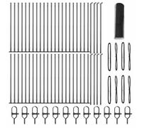 GHVBNMF Clôture de jardin avec 44 poteaux gris 10 x 1 m pour jardin | Clôture robuste en acier et PVC gris pour jardin et terrasse, idéale pour délimiter et protéger en extérieur.