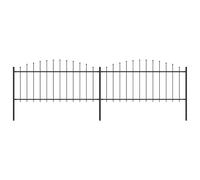GHVBNMF Clôture de jardin en acier - 3,4 m - 2 éléments de clôture avec