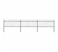GHVBNMF Clôture de jardin en acier 5,1 m 3 éléments de clôture 4 poteaux