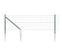 GHVBNMF Clôture de jardin en acier avec poteaux Vert 0,8 x 25 m | Clôture Euro stable en acier pour jardin et terrasse : délimitation compacte avec poteaux et accessoires dans un kit complet.