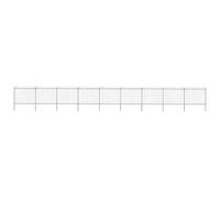 GHVBNMF Clôture de jardin en acier noir 15,3 m 9 éléments de clôture avec | Délimitation de terrain stable à l'aspect arceau pour jardin avant et allée, extensible de manière flexible