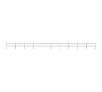 GHVBNMF Clôture de jardin en acier noir 17 m 10 éléments de clôture avec 11 | Kit de clôture décorative en acier revêtu par pulvérisation pour jardin, jardin avant et entrée de terrain, extensible.