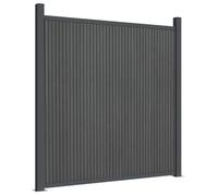 GHVBNMF Clôture de jardin en WPC - Gris - 180 x 186 cm - Brise-vue